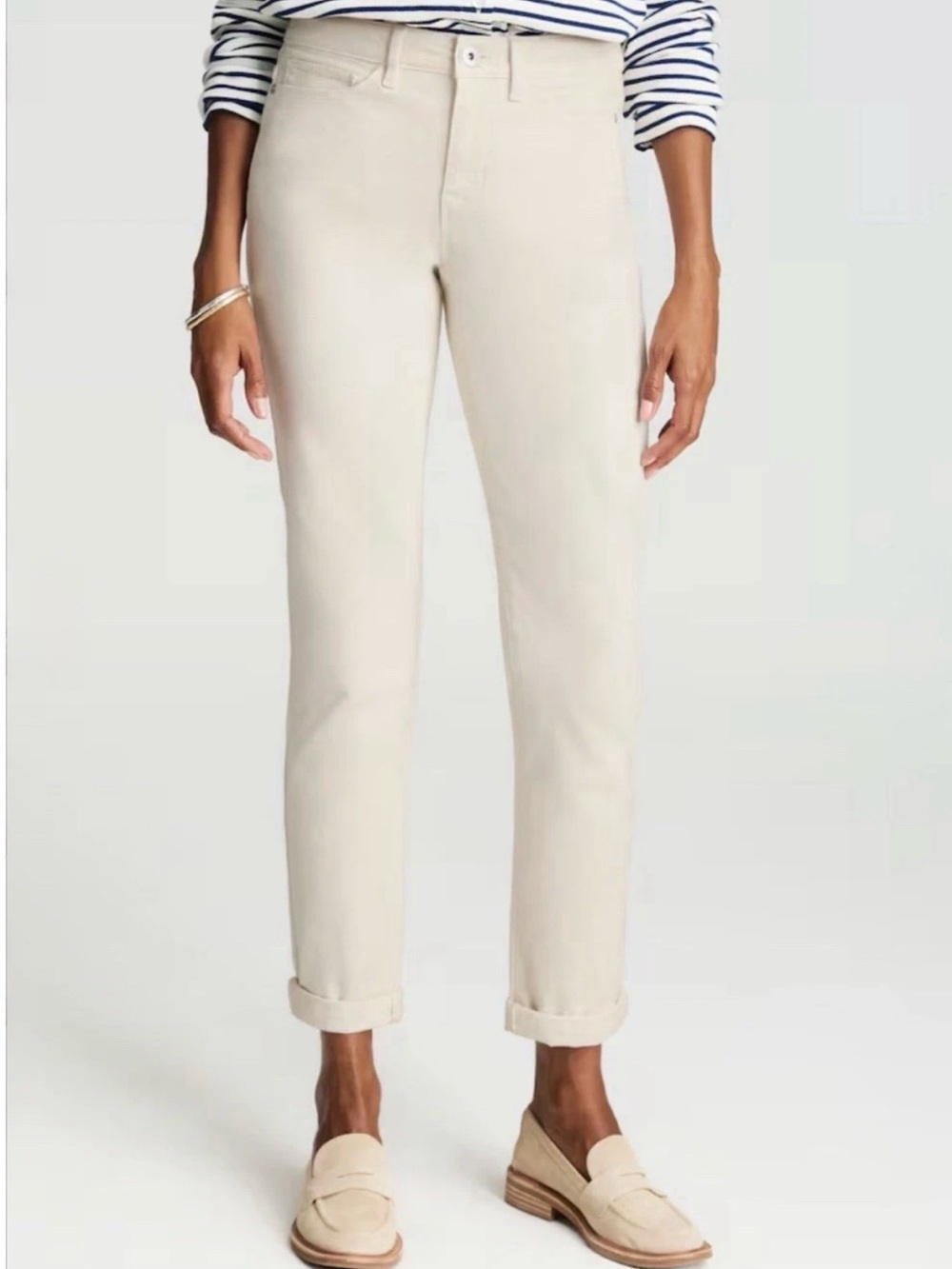J. Jill Cream Straight-Leg Jeans